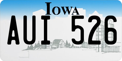 IA license plate AUI526