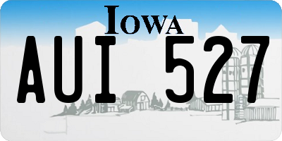 IA license plate AUI527