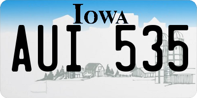 IA license plate AUI535