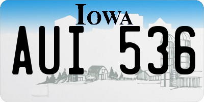 IA license plate AUI536