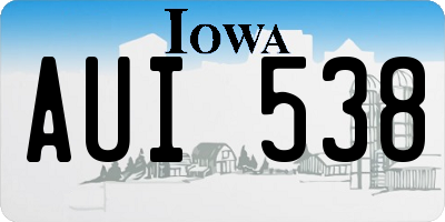 IA license plate AUI538