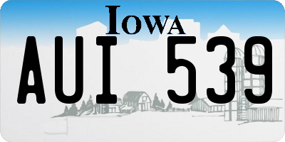 IA license plate AUI539