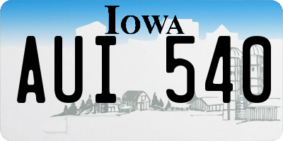 IA license plate AUI540