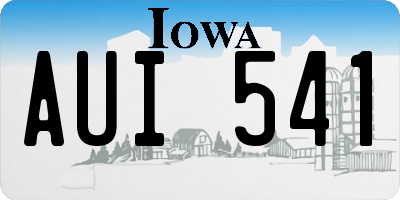 IA license plate AUI541