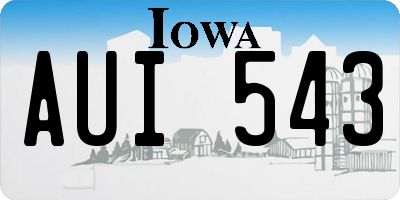 IA license plate AUI543