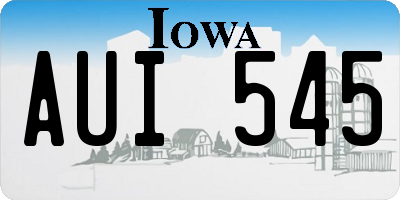 IA license plate AUI545