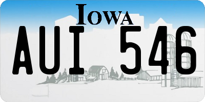 IA license plate AUI546