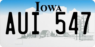 IA license plate AUI547