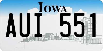 IA license plate AUI551