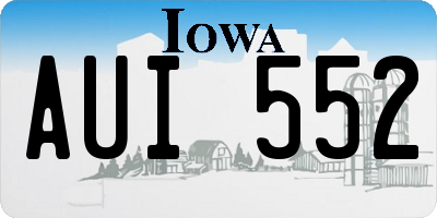 IA license plate AUI552