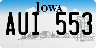 IA license plate AUI553