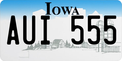 IA license plate AUI555