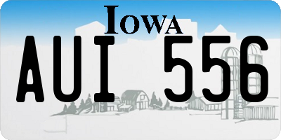 IA license plate AUI556