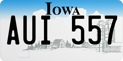 IA license plate AUI557