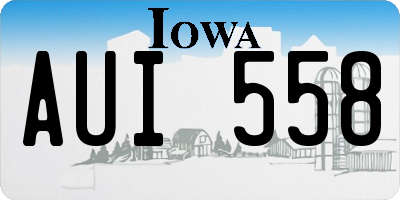 IA license plate AUI558