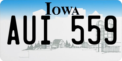 IA license plate AUI559