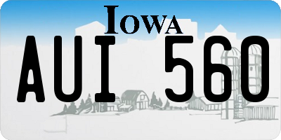 IA license plate AUI560