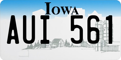 IA license plate AUI561