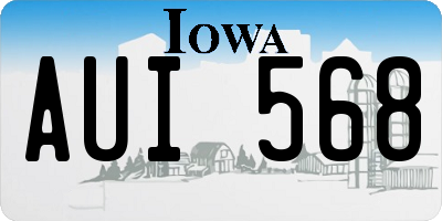 IA license plate AUI568