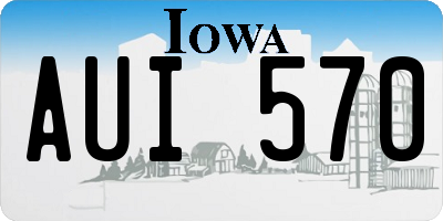 IA license plate AUI570