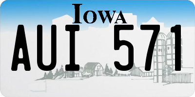 IA license plate AUI571