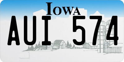 IA license plate AUI574