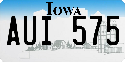 IA license plate AUI575