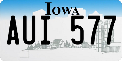 IA license plate AUI577