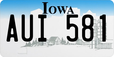 IA license plate AUI581