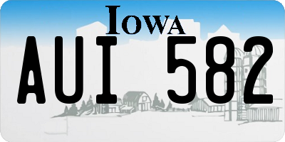 IA license plate AUI582