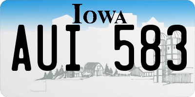 IA license plate AUI583