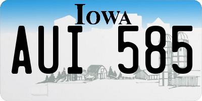 IA license plate AUI585