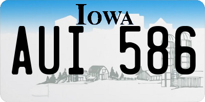 IA license plate AUI586