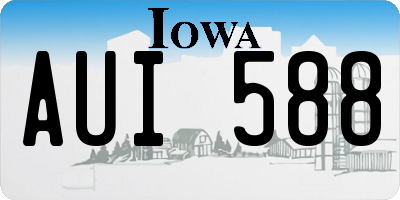 IA license plate AUI588