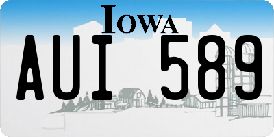 IA license plate AUI589