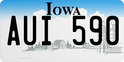 IA license plate AUI590