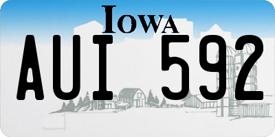 IA license plate AUI592