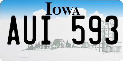 IA license plate AUI593