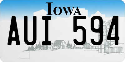 IA license plate AUI594