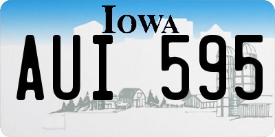 IA license plate AUI595