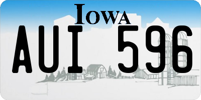 IA license plate AUI596