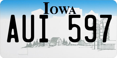 IA license plate AUI597
