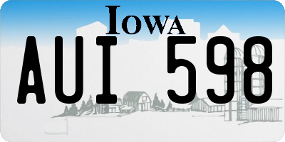 IA license plate AUI598