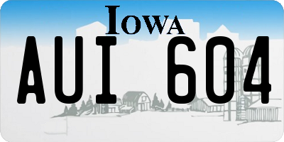 IA license plate AUI604