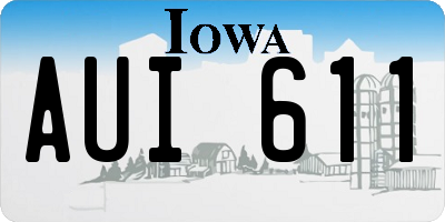 IA license plate AUI611