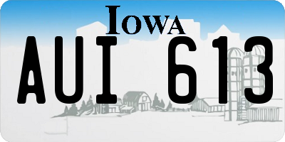 IA license plate AUI613
