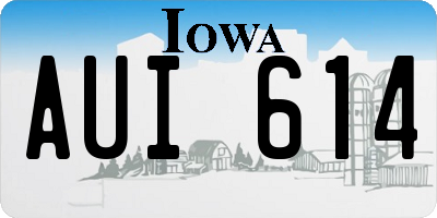 IA license plate AUI614