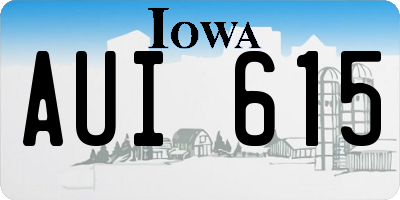 IA license plate AUI615