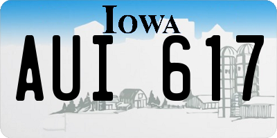 IA license plate AUI617
