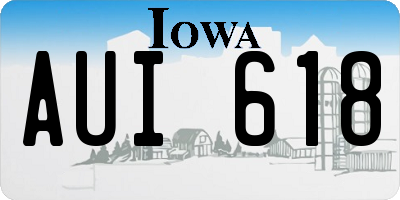 IA license plate AUI618